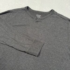 UNTUCKit Shirt Mens 2XL Gray Long Sleeve Notch Neck Tee‎ Casual Cotton Blend
